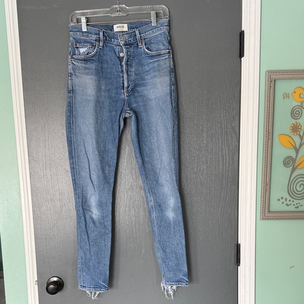 Agolde Women's Medium Blue Skinny Jeans